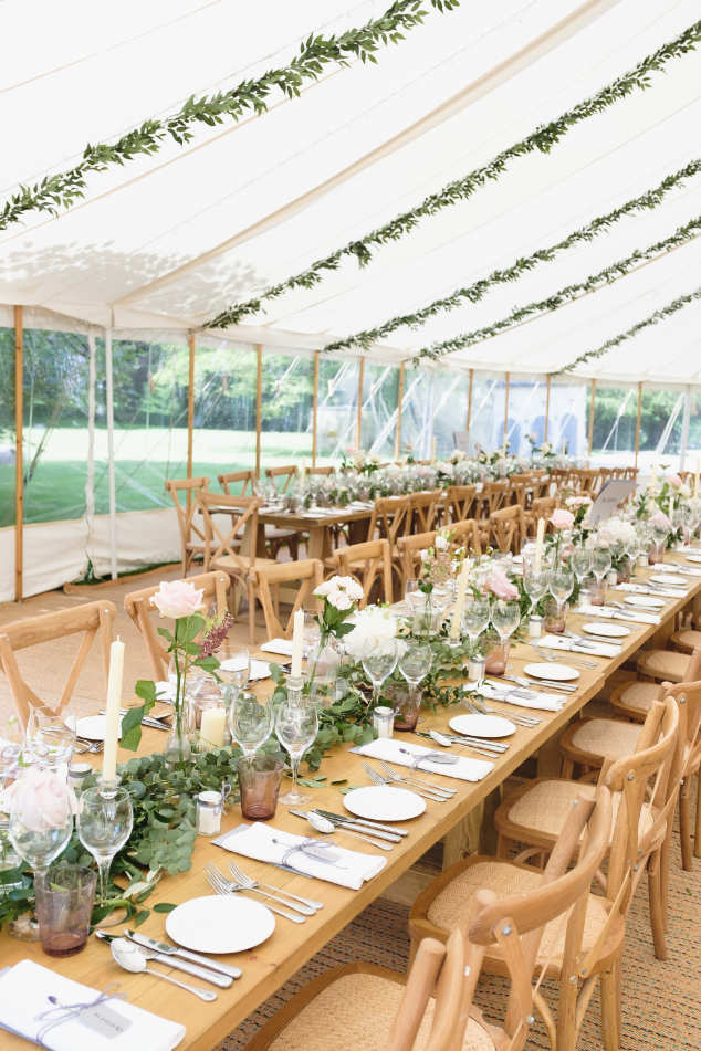 Table setting in marquee