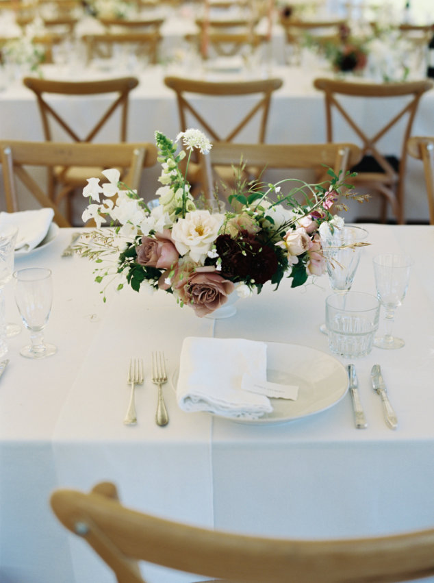 Pretty florals on table