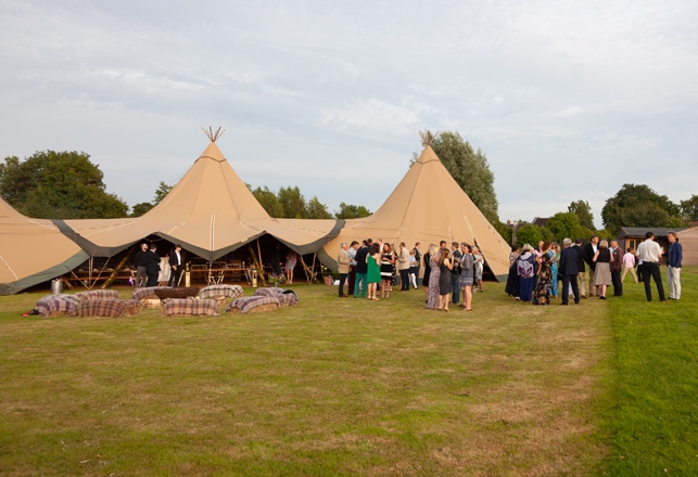 Richard and Janes summer evening tipi party