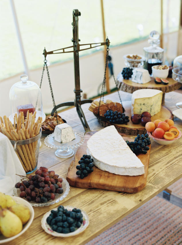 Cheese table with scales